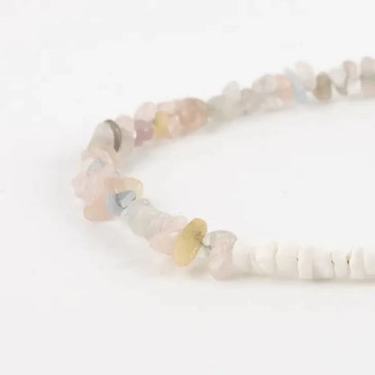 Santai Natural Stone Bracelet - Pink - Morganite